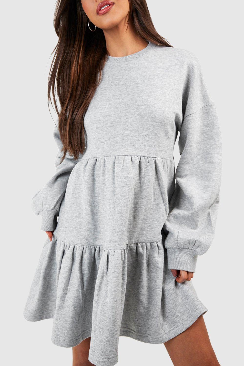 Grey on sale dress boohoo